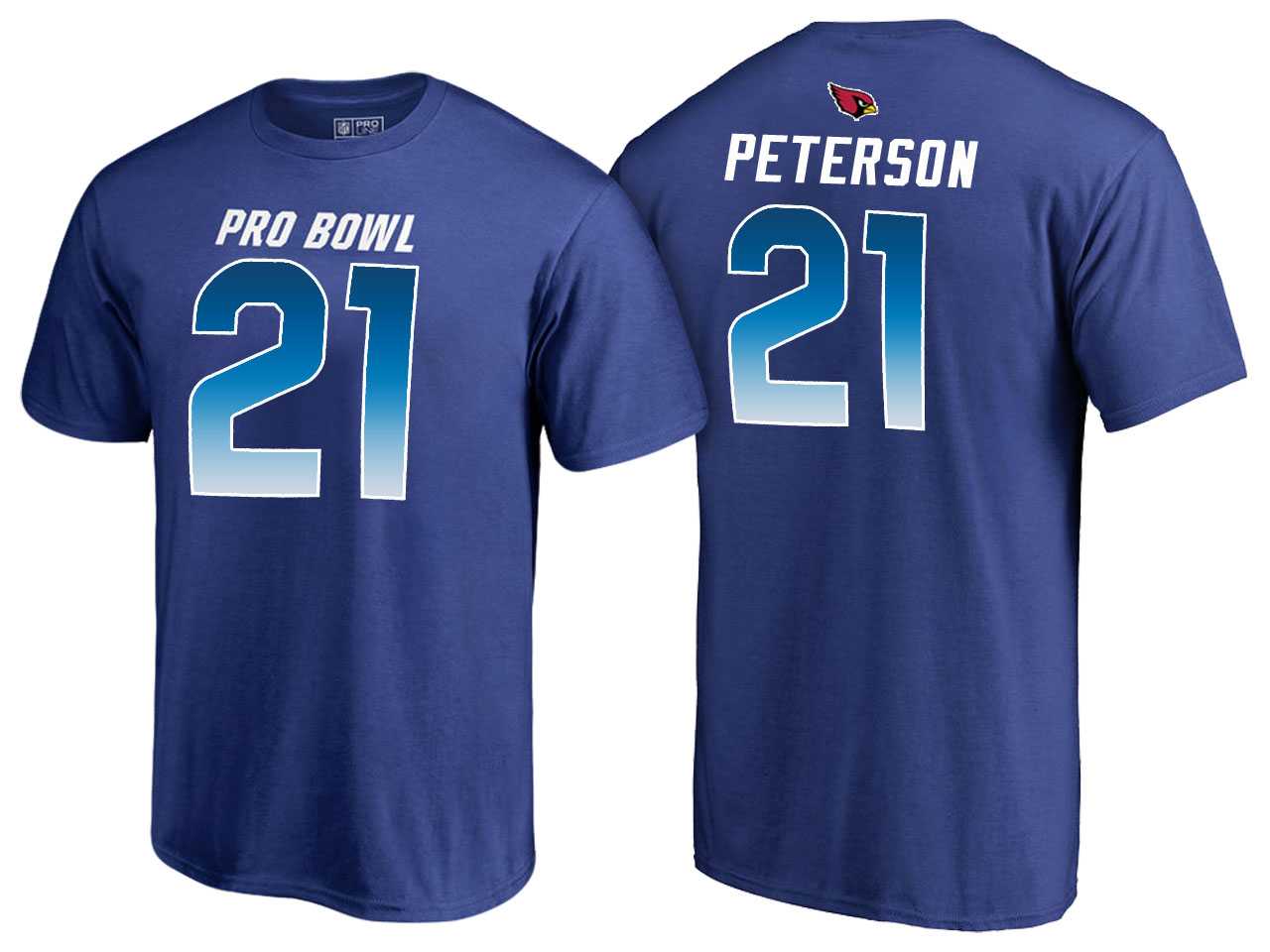 Men Patrick Peterson Arizona Cardinals NFC Royal 2018 Pro Bowl Name & Number T-Shirt
