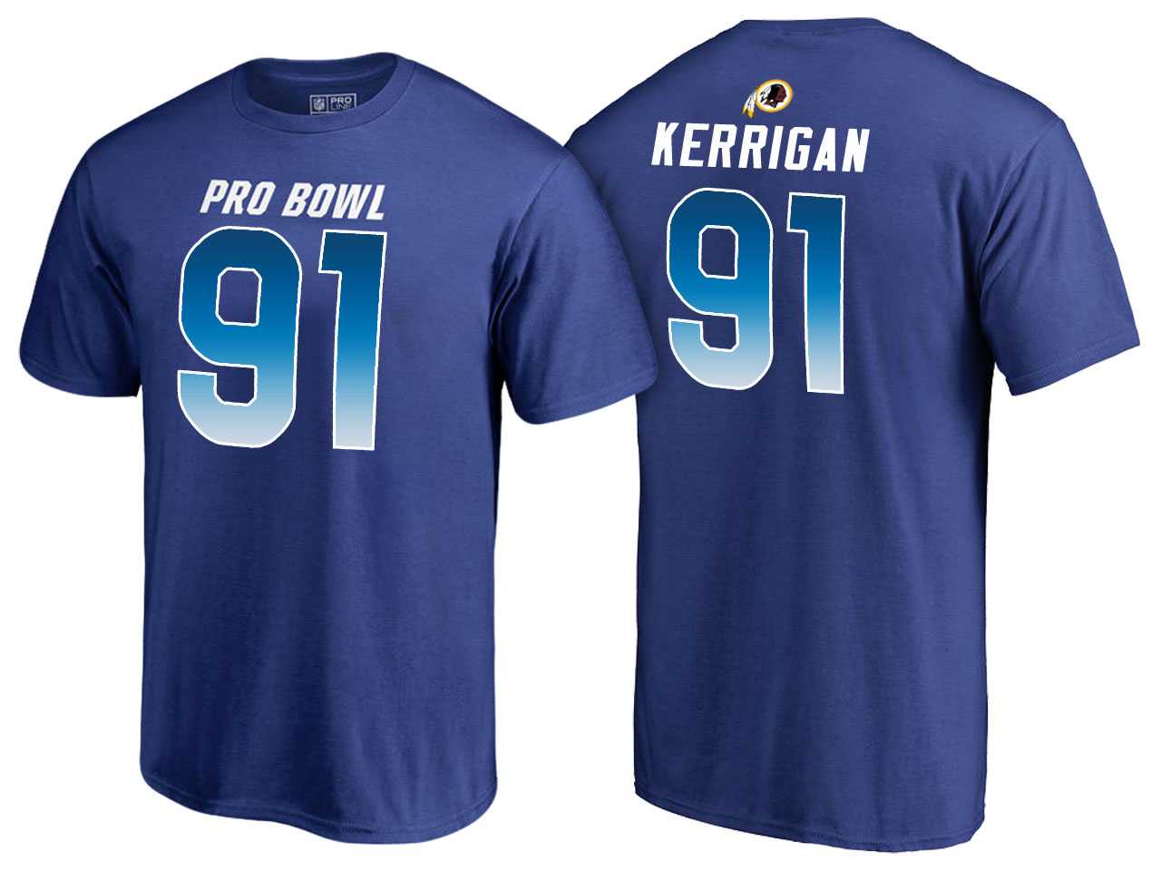 Men Ryan Kerrigan Washington Redskins NFC Royal 2018 Pro Bowl Name & Number T-Shirt