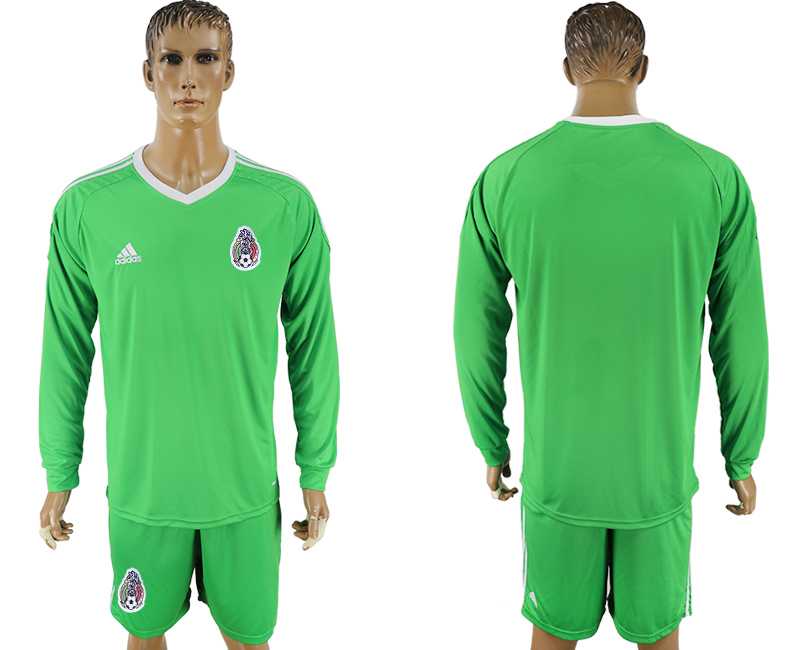 Mexico Green Goalkeeper 2018 FIFA World Cup Long Sleeve Soccer Jersey