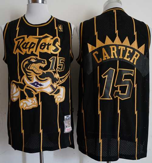 Mitchell And Ness Toronto Raptors #15 Vince Carter Black Throwback Stitched NBA