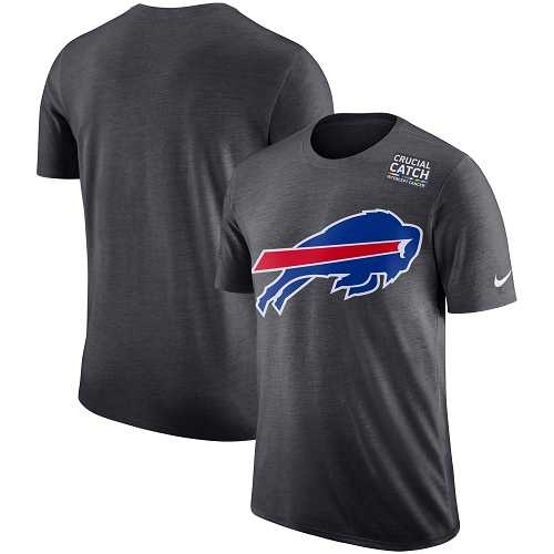 NFL Men's Buffalo Bills Nike Anthracite Crucial Catch Tri-Blend Performance T-Shirt