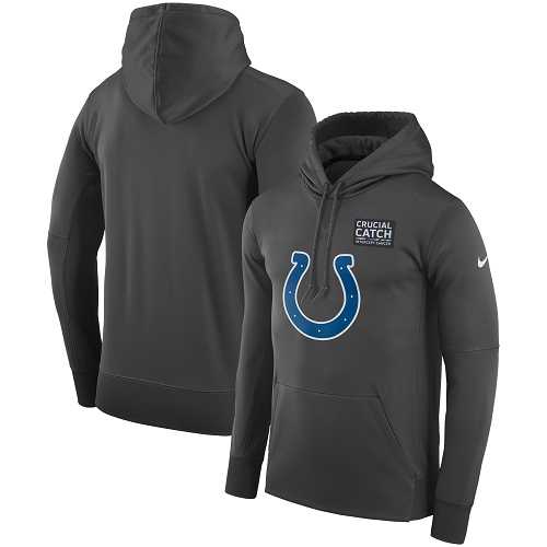 NFL Men's Indianapolis Colts Nike Anthracite Crucial Catch Performance Pullover Hoodie