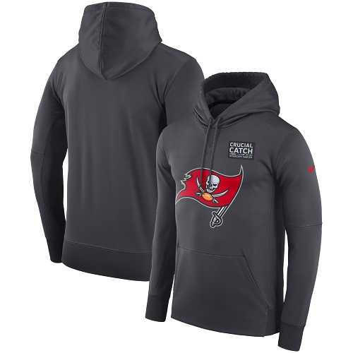 NFL Men's Tampa Bay Buccaneers Nike Anthracite Crucial Catch Performance Pullover Hoodie