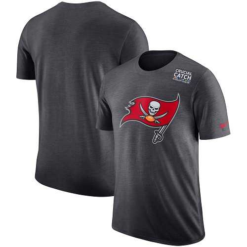 NFL Men's Tampa Bay Buccaneers Nike Anthracite Crucial Catch Tri-Blend Performance T-Shirt