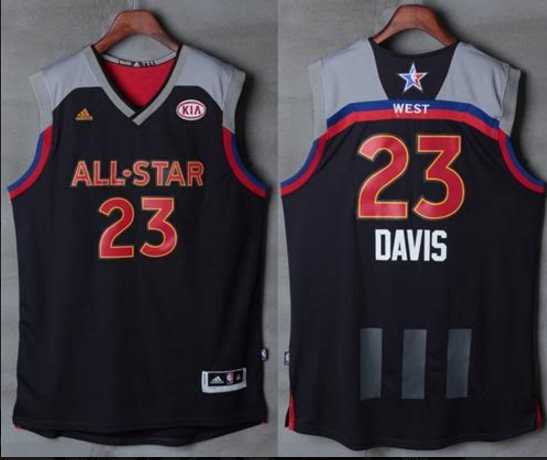 New Orleans Pelicans #23 Anthony Davis Black All Star Stitched NBA