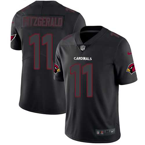 Nike Arizona Cardinals #11 Larry Fitzgerald Black Men's Stitched NFL Limited Rush Impact Jersey