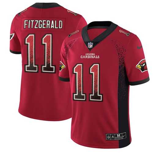 Nike Arizona Cardinals #11 Larry Fitzgerald Red Team Color Men's Stitched NFL Limited Rush Drift Fashion Jersey