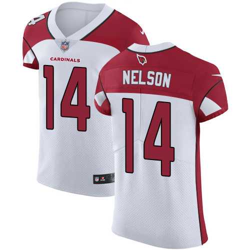 Nike Arizona Cardinals #14 J.J. Nelson White Men's Stitched NFL Vapor Untouchable Elite Jersey