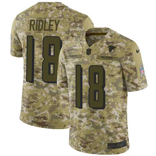 Nike Atlanta Falcons #18 Calvin Ridley Camo Men's Stitched NFL Limited 2018 Salute To Service Jersey
