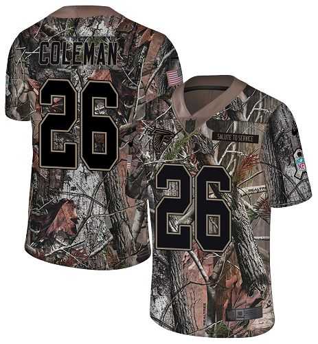 Nike Atlanta Falcons #26 Tevin Coleman Camo Men's Stitched NFL Limited Rush Realtree Jersey
