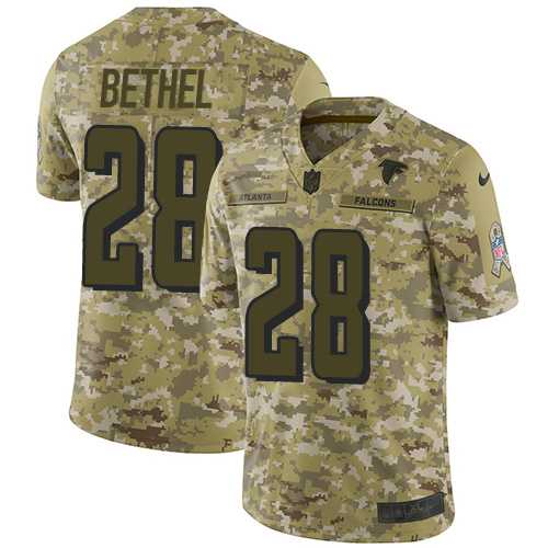 Nike Atlanta Falcons #28 Justin Bethel Camo Men's Stitched NFL Limited 2018 Salute To Service Jersey