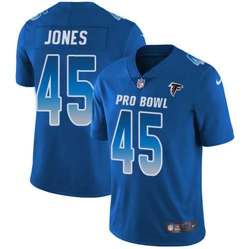 Nike Atlanta Falcons #45 Deion Jones Royal Men's Stitched NFL Limited NFC 2018 Pro Bowl Jersey