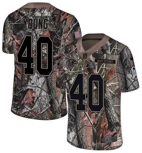 Nike Baltimore Ravens #40 Kenny Young Camo Men's Stitched NFL Limited Rush Realtree Jersey
