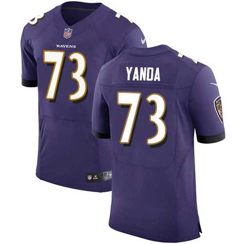 Nike Baltimore Ravens #73 Marshal Yanda Purple Team Color Men's Stitched NFL Vapor Untouchable Elite Jersey