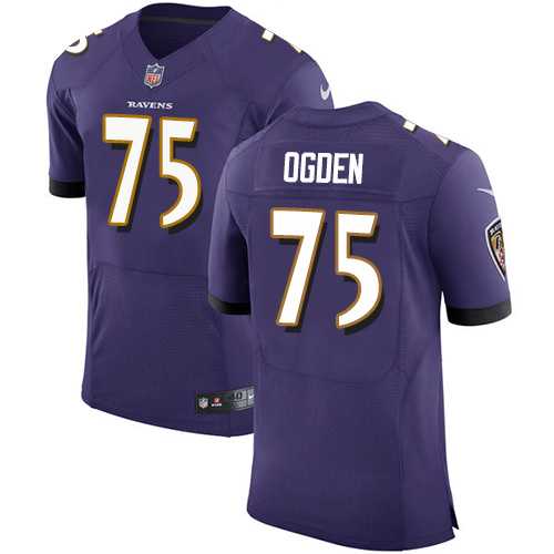 Nike Baltimore Ravens #75 Jonathan Ogden Purple Team Color Men's Stitched NFL Vapor Untouchable Elite Jersey