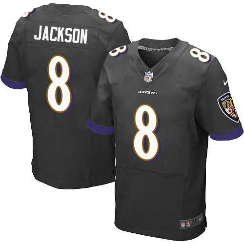 Nike Baltimore Ravens #8 Lamar Jackson Black Alternate Men's Stitched NFL New Elite Jersey