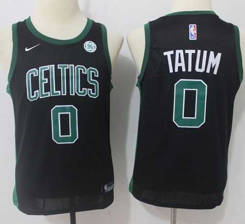 Nike Boston Celtics #0 Jayson Tatum Black NBA Swingman Statement Edition Jersey