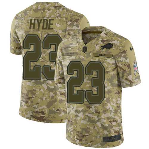 Nike Buffalo Bills #23 Micah Hyde Camo Men's Stitched NFL Limited 2018 Salute To Service Jersey