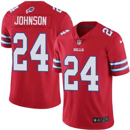 Nike Buffalo Bills #24 Taron Johnson Red Men's Stitched NFL Limited Rush Jersey