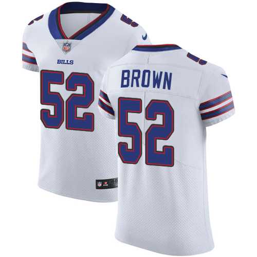 Nike Buffalo Bills #52 Preston Brown White Men's Stitched NFL Vapor Untouchable Elite Jersey