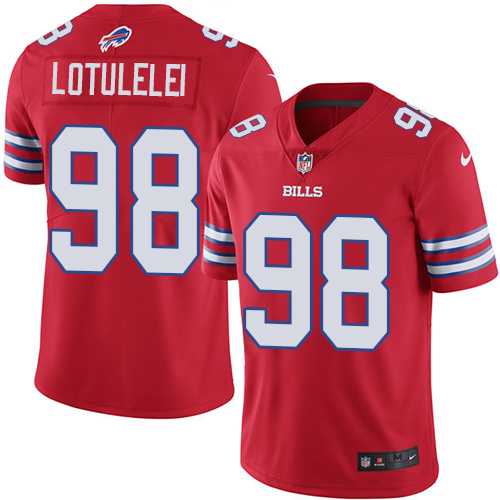 Nike Buffalo Bills #98 Star Lotulelei Red Men's Stitched NFL Limited Rush Jersey
