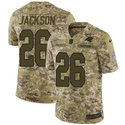 Nike Carolina Panthers #26 Donte Jackson Camo Men's Stitched NFL Limited 2018 Salute To Service Jersey