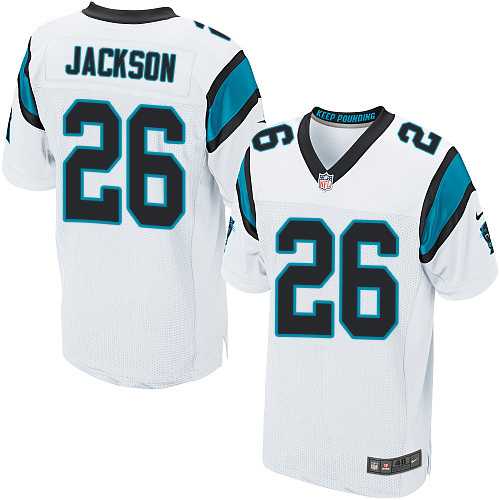 Nike Carolina Panthers #26 Donte Jackson White Men's Stitched NFL Elite Jersey