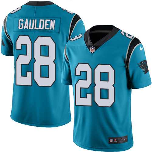 Nike Carolina Panthers #28 Rashaan Gaulden Blue Alternate Men's Stitched NFL Vapor Untouchable Limited Jersey