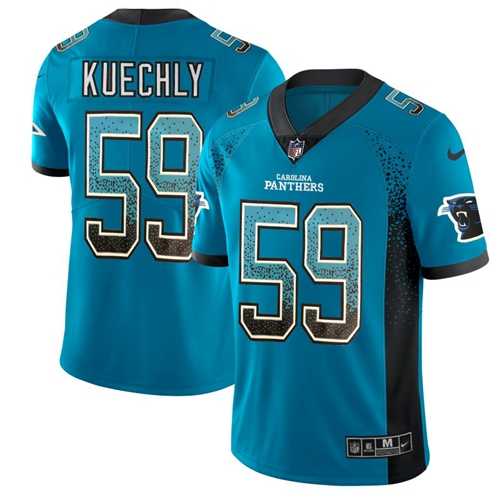 Nike Carolina Panthers #59 Luke Kuechly Blue Alternate Men's Stitched NFL Limited Rush Drift Fashion Jersey