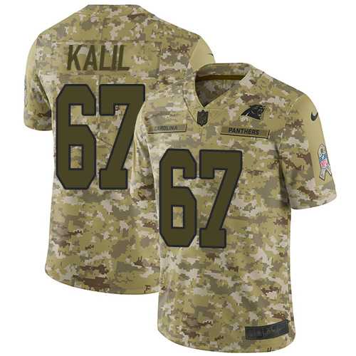 Nike Carolina Panthers #67 Ryan Kalil Camo Men's Stitched NFL Limited 2018 Salute To Service Jersey