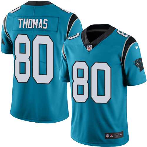 Nike Carolina Panthers #80 Ian Thomas Blue Alternate Men's Stitched NFL Vapor Untouchable Limited Jersey