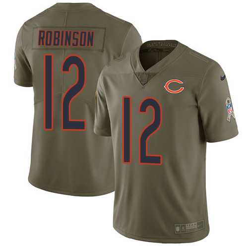 Nike Chicago Bears #12 Allen Robinson Olive Men's Stitched NFL Limited 2017 Salute To Service Jersey