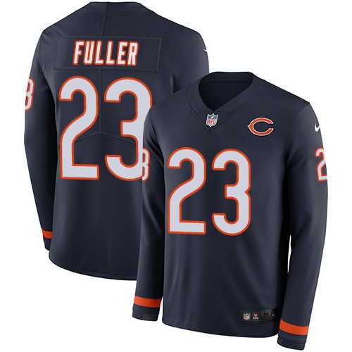 Nike Chicago Bears #23 Kyle Fuller Navy Blue Team Color Men's Stitched NFL Limited Therma Long Sleeve Jersey