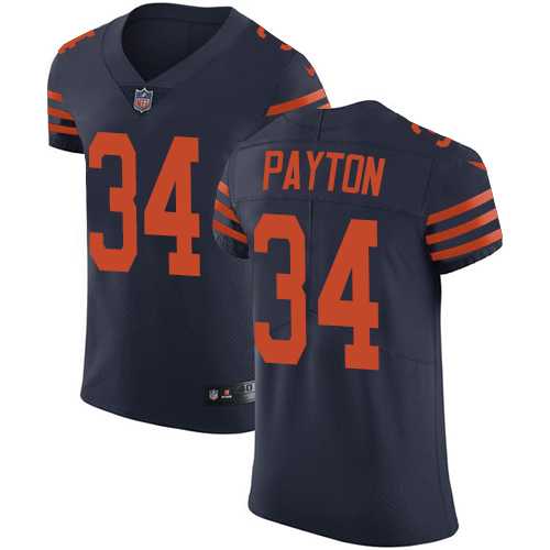 Nike Chicago Bears #34 Walter Payton Navy Blue Alternate Men's Stitched NFL Vapor Untouchable Elite Jersey