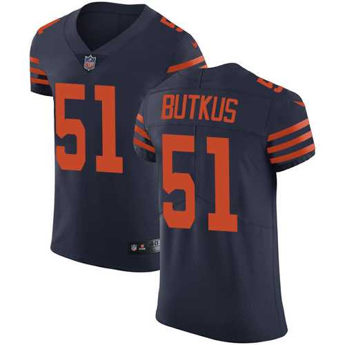 Nike Chicago Bears #51 Dick Butkus Navy Blue Alternate Men's Stitched NFL Vapor Untouchable Elite Jersey