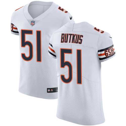 Nike Chicago Bears #51 Dick Butkus White Men's Stitched NFL Vapor Untouchable Elite Jersey