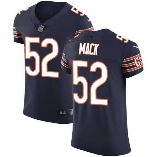 Nike Chicago Bears #52 Khalil Mack Navy Blue Team Color Men's Stitched NFL Vapor Untouchable Elite Jersey