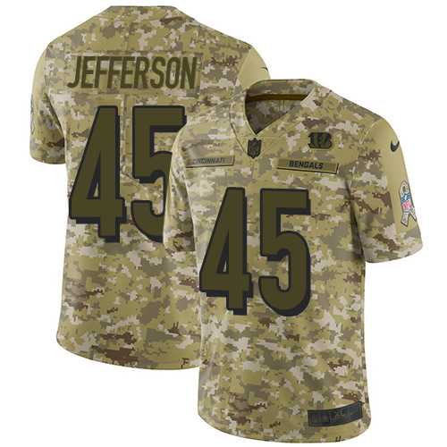 Nike Cincinnati Bengals #45 Malik Jefferson Camo Men's Stitched NFL Limited 2018 Salute To Service Jersey