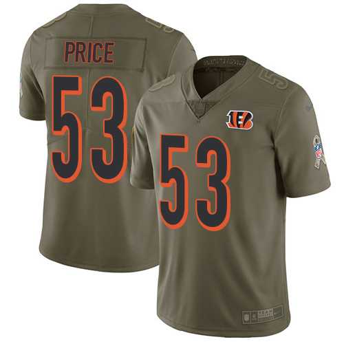 Nike Cincinnati Bengals #53 Billy Price Olive Men's Stitched NFL Limited 2017 Salute To Service Jersey