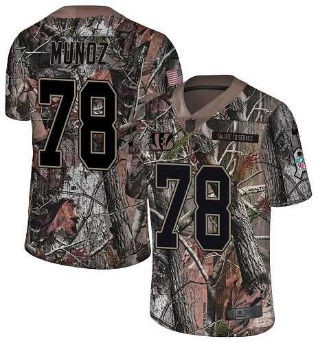 Nike Cincinnati Bengals #78 Anthony Munoz Camo Men's Stitched NFL Limited Rush Realtree Jersey