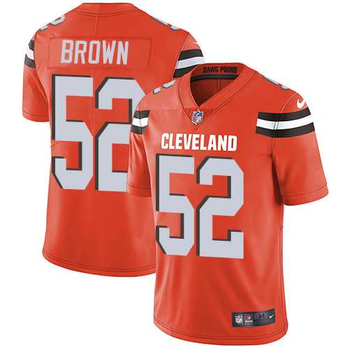 Nike Cleveland Browns #52 Preston Brown Orange Alternate Men's Stitched NFL Vapor Untouchable Limited Jersey