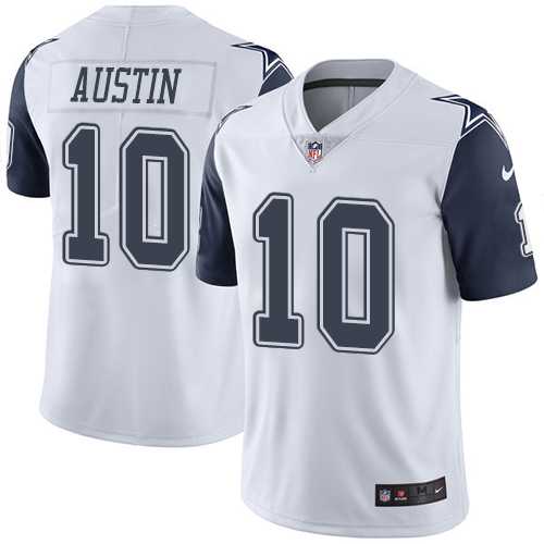 Nike Dallas Cowboys #10 Tavon Austin White Men's Stitched NFL Limited Rush Jersey