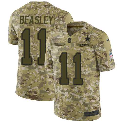 Nike Dallas Cowboys #11 Cole Beasley Camo Men's Stitched NFL Limited 2018 Salute To Service Jersey
