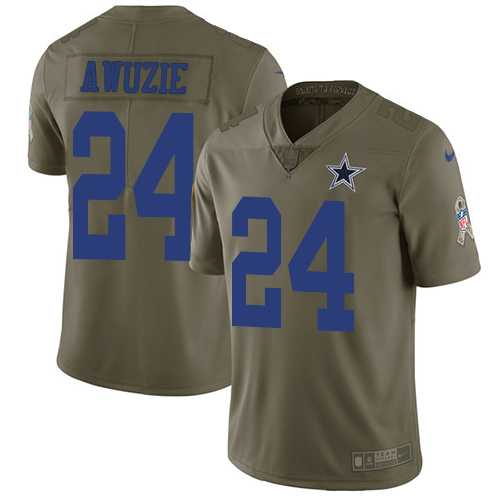 Nike Dallas Cowboys #24 Chidobe Awuzie Olive Men's Stitched NFL Limited 2017 Salute To Service Jersey