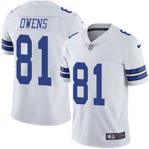 Nike Dallas Cowboys #81 Terrell Owens White Men's Stitched NFL Vapor Untouchable Limited Jersey