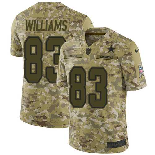 Nike Dallas Cowboys #83 Terrance Williams Camo Men's Stitched NFL Limited 2018 Salute To Service Jersey