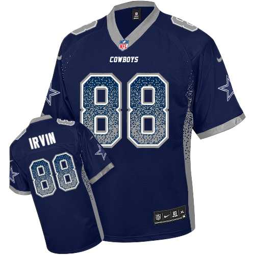 Nike Dallas Cowboys #88 Michael Irvin Navy Blue Team Color Men's Stitched NFL Elite Drift Fashion Jersey