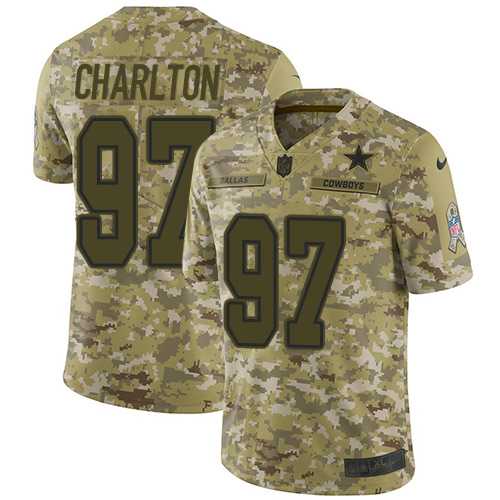 Nike Dallas Cowboys #97 Taco Charlton Camo Men's Stitched NFL Limited 2018 Salute To Service Jersey