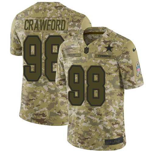 Nike Dallas Cowboys #98 Tyrone Crawford Camo Men's Stitched NFL Limited 2018 Salute To Service Jersey