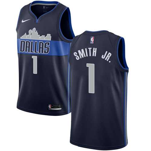 Nike Dallas Mavericks #1 Dennis Smith Jr. Navy NBA Swingman Statement Edition Jersey